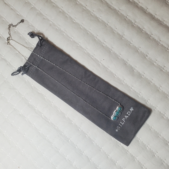 Silpada Sterling Silver Necklace with Turquoise Stones - Picture 5 of 8